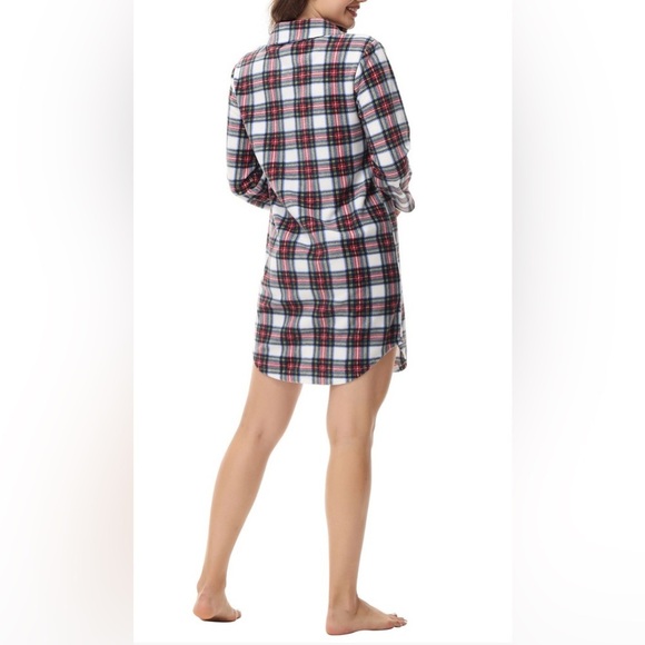Ink & Ivy Plaid Microfleece Sleep Shirt - Picture 7 of 8